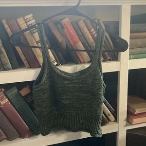 Crop sweater tank top
